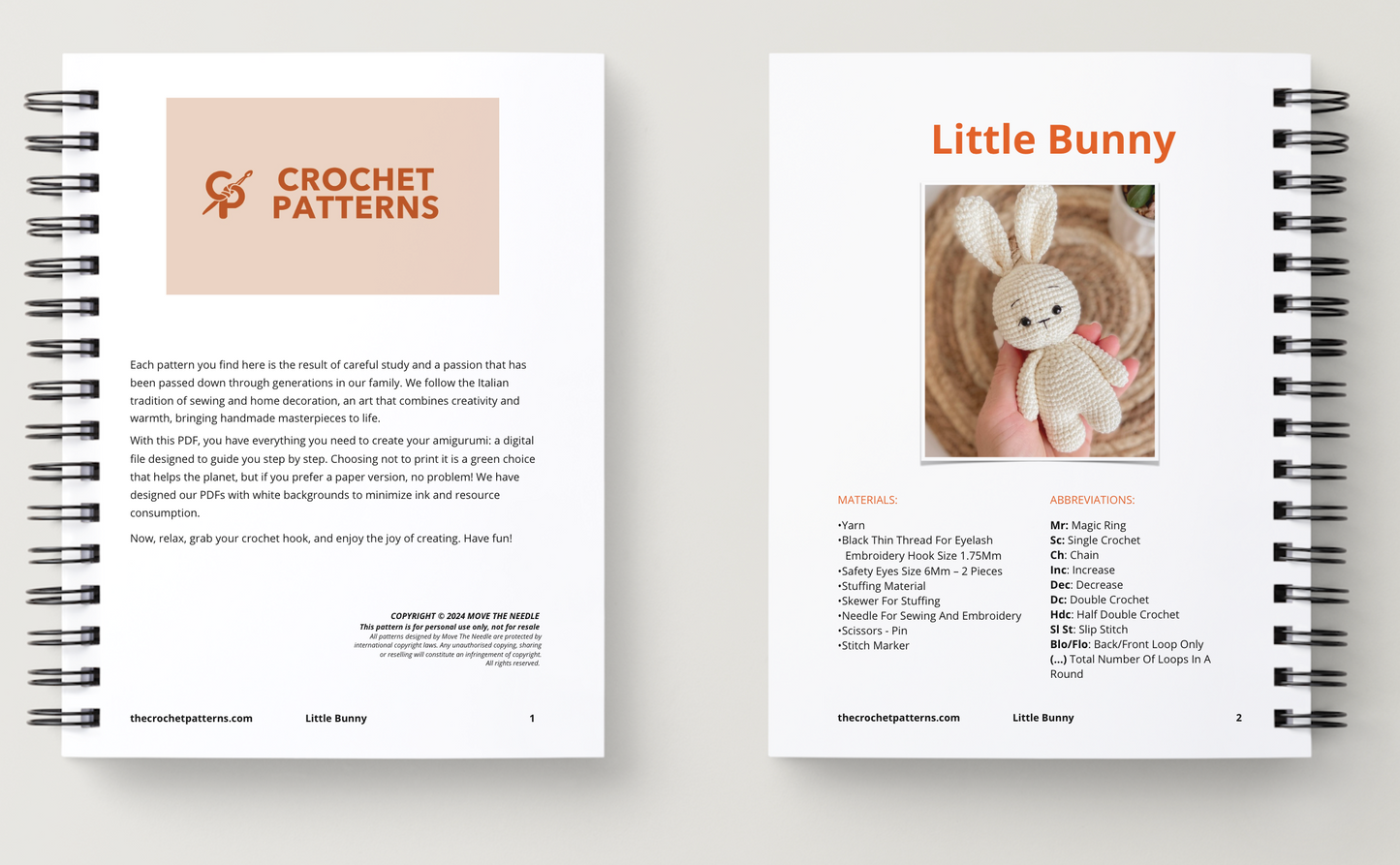 Amigurumi Pattern - Little Bunny