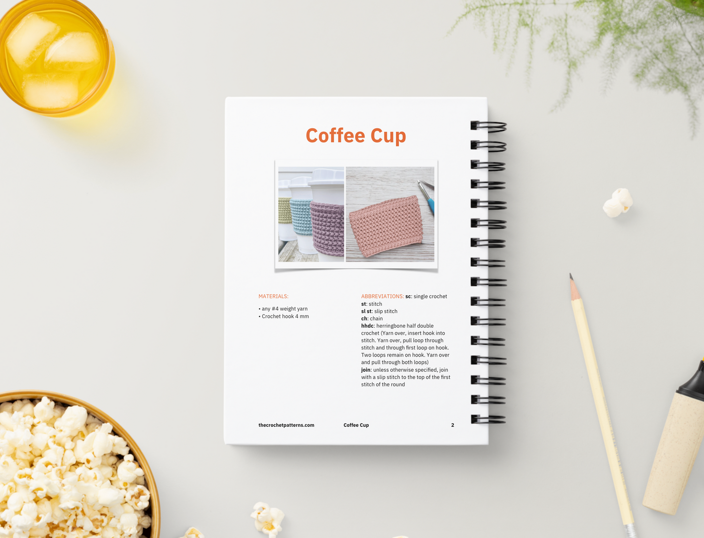Amigurumi Pattern - Coffee Cup