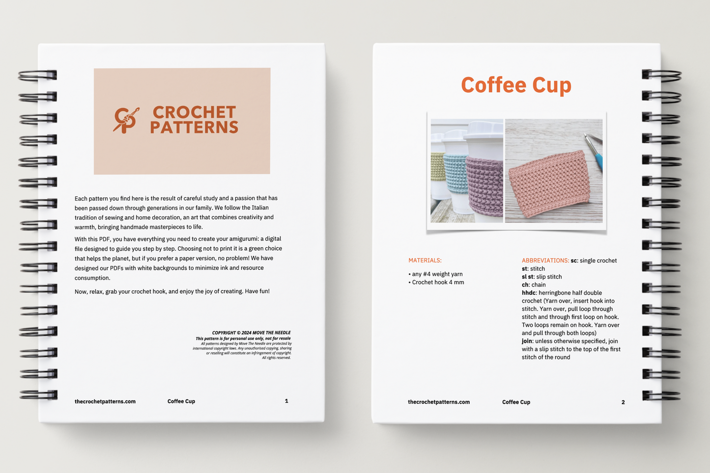 Amigurumi Pattern - Coffee Cup