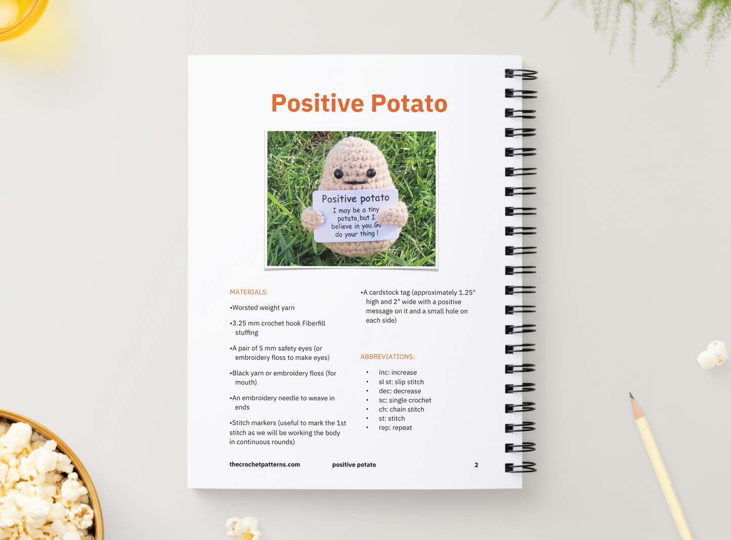 Amigurumi Pattern - Positive Potato