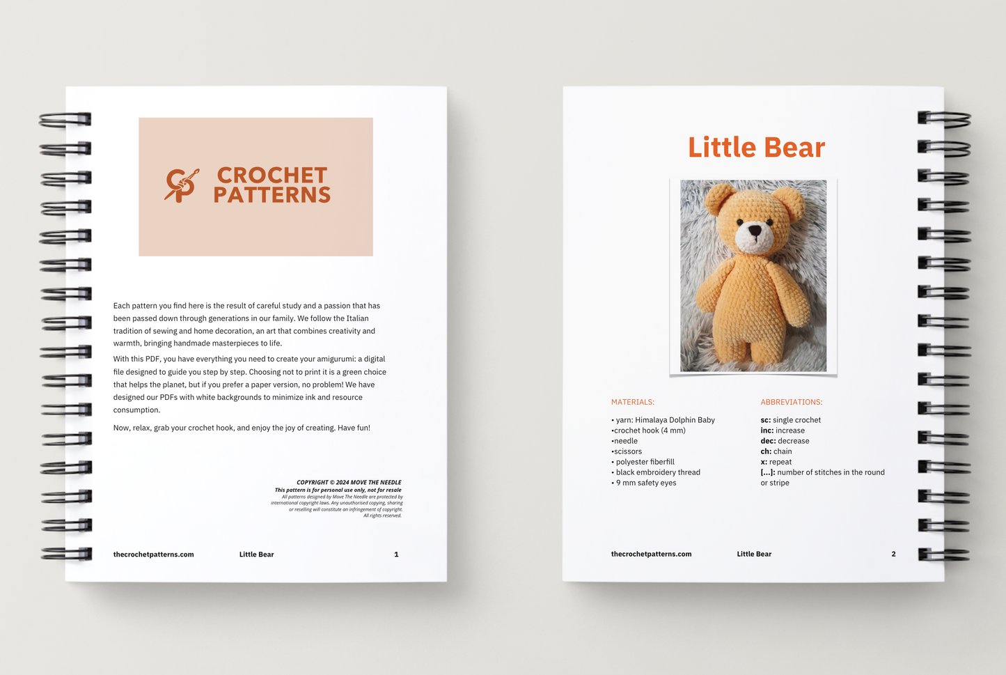 Amigurumi Pattern - Little Bear
